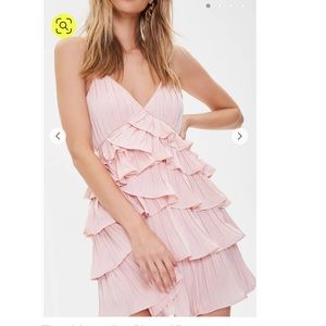 Small Forever 21 pink ruffle dress!